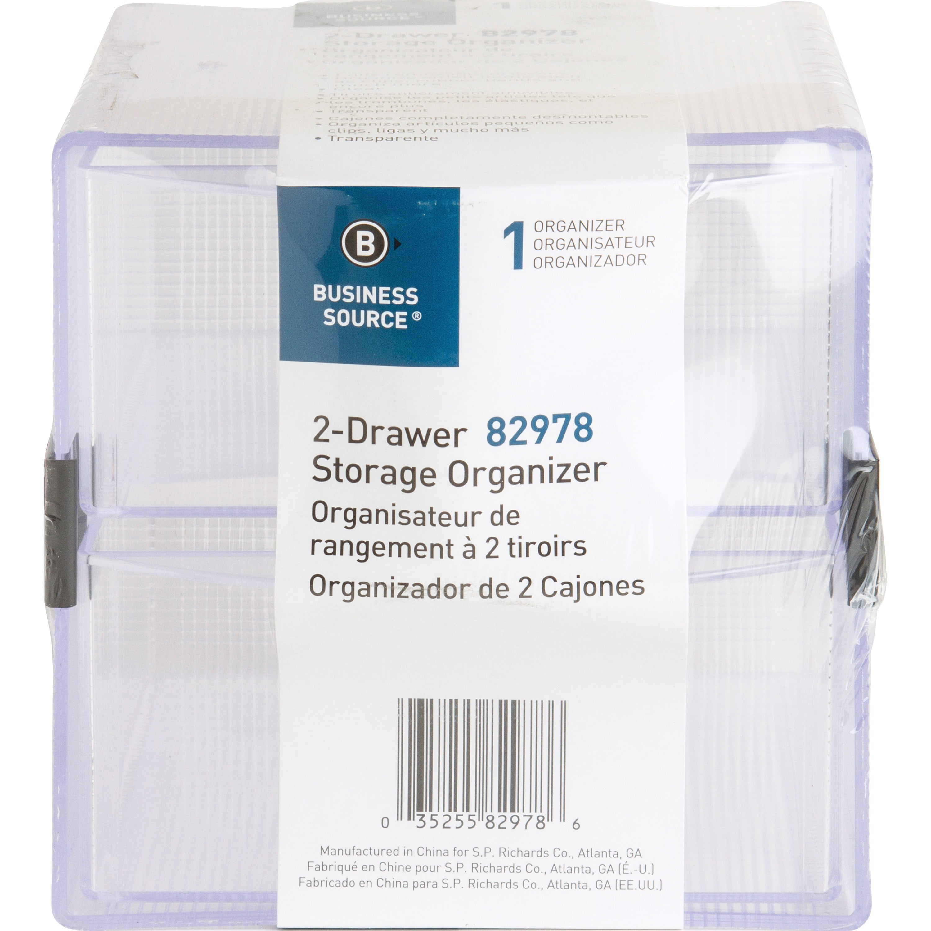 Sparco Spr978 2 Drawer Storage Organizer 1 Each Clear 5 98 Inch L X 6 00 Inch W X 6 00 Inch H Walmart Com Walmart Com