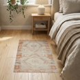 thumbnail image 3 of ODIKA 2'x3' Washable Throw Rug Non-Slip, Low Profile, Flatwoven, Easy Care Beige Vintage Boho Geometric Mosaic Southwestern Neutral Cream for Hallway, Study Room, 3 of 7