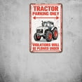 thumbnail image 7 of 8" x 12" Aluminium Retro Sign Tractor Parking Sign Room Decor Home Decoration - Cute Tractor Gifts for Men Boys Wall Art, 7 of 7
