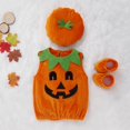 thumbnail image 4 of Traje De Calabaza Para Niños Lunatico De Halloween , Disfraz Sin Mangas De Algodón Suave , Ropa Caliente Niño, 4 of 4
