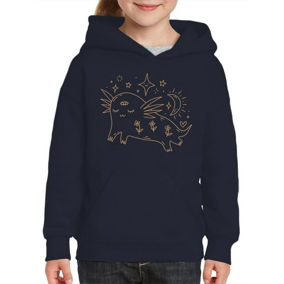 Cute Boho Baby Mystical Axolotl Hoodie Juniors -Image by Shutterstock, Small
