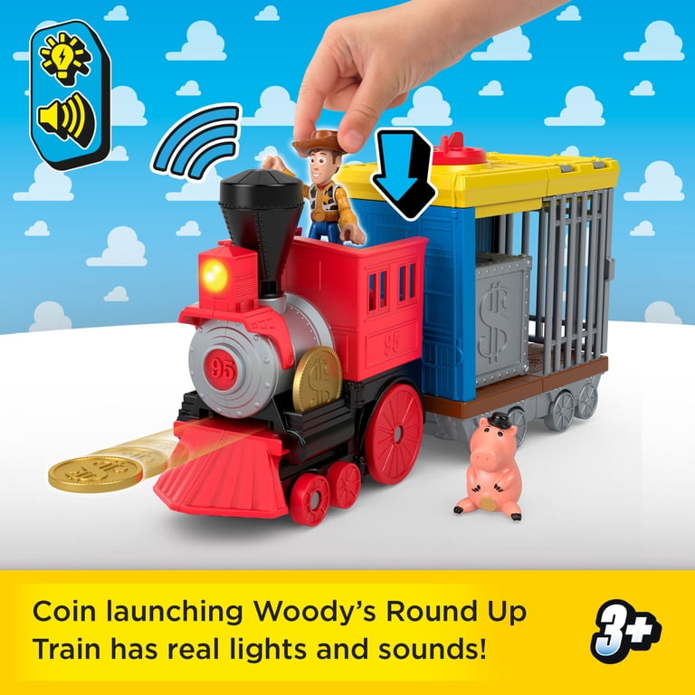 Imaginext Toy Story Woody's Round Up Train Toy Vehicle with Lights