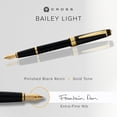 thumbnail image 2 of Cross Bailey Light Polished Black Resin and Gold Tone Extra Fine Fountain Pen, 2 of 8