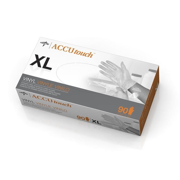 Accutouch Synthetic Exam Gloves,Clear,Small