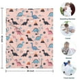 thumbnail image 4 of Pink Cartoon Dinosaurs Volcanoes Pattern Blanket,Comfortable Soft Lamb Wool Throw Blanket,All Season,Warm Lightweight Blankets for Sofa Bed Couch Living Room Chair,30"x40", 4 of 4