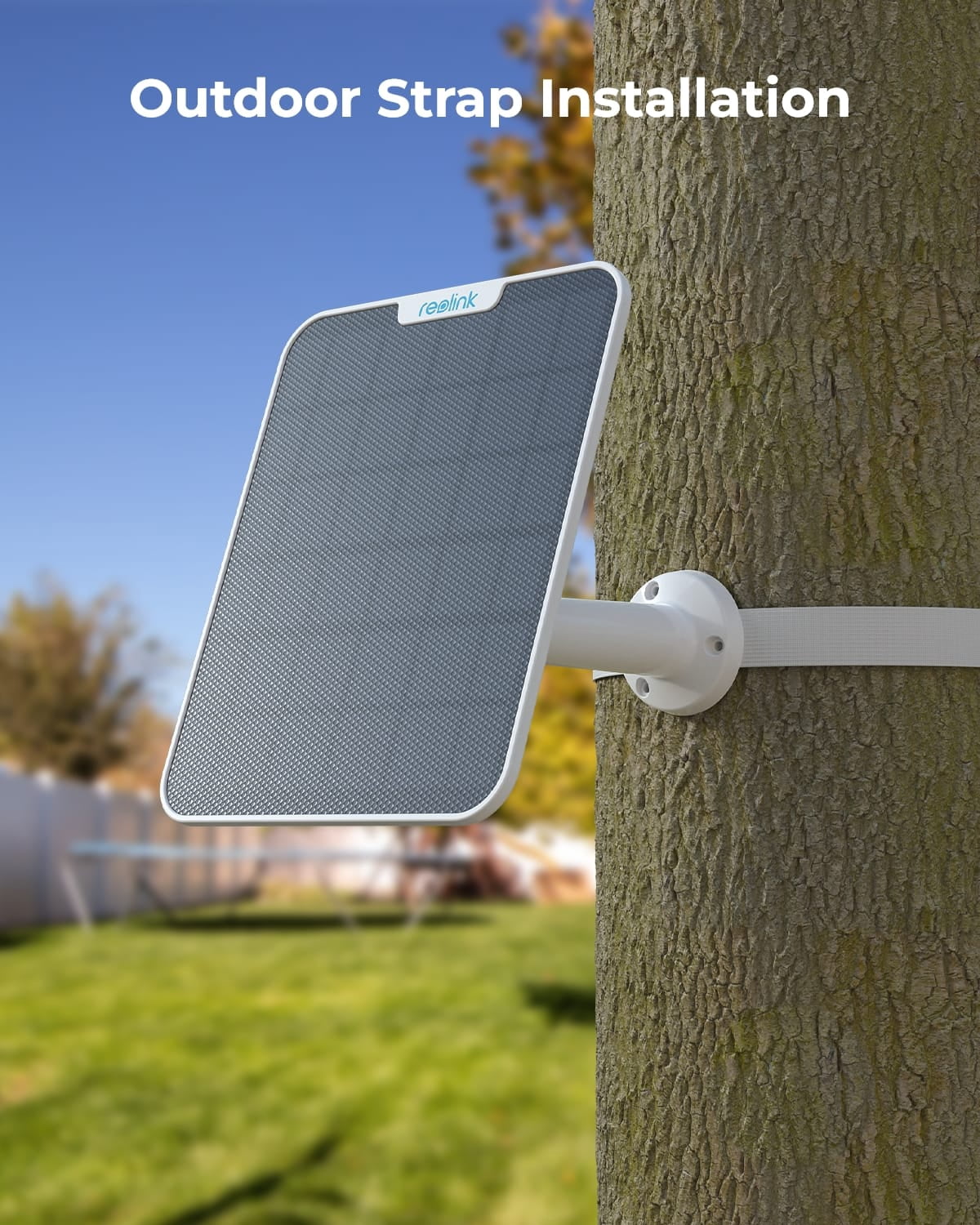 REOLINK 6W Solar Panel Non-Stop Solar Power for Wireless Battery Camera Outdoor (White)