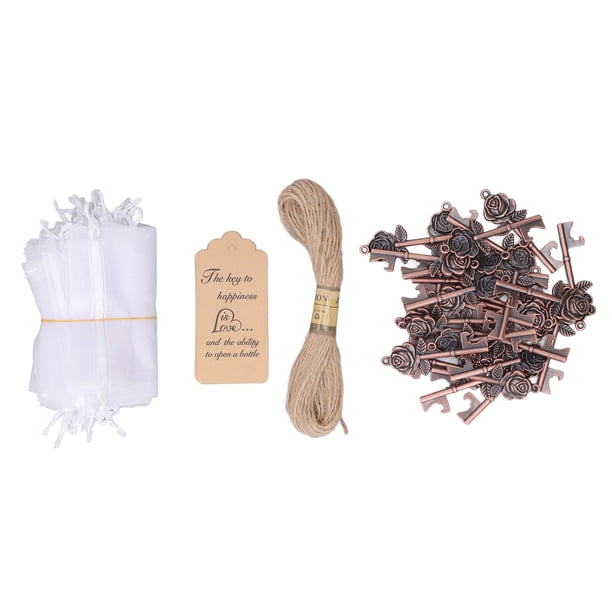 Abrebotellas con llave tarjeta de etiqueta 30 piezas hermoso colgante aleación de zinc bricolaje decorativo agarre cómodo abridor de botellas de cerveza para fiesta ANGGREK Otros