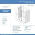 thumbnail image 5 of DreamLine Sapphire-V 56-60 in. W x 76 in. H Bypass Shower Door in Brushed Nickel and Clear Glass, 5 of 5