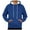 Blue, variant on gbyLJF Mens Long Sleeve Hoodie Fleece Lined Solid Color Hooded Sweatshirts Round Neck Drawstring Pullover Tops with Pockets
