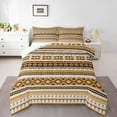 thumbnail image 2 of Manfei Aztec Geometric Queen Comforter Set,Boho Theme Bedding Sets,Brown Beige Bedding Comforter Set For Men Women,Ultra Soft Home Decor Reversible,3-Piece, 2 of 8