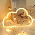 thumbnail image 3 of Luz de neón, luz de nube LED, habitación de los niños, sala de estar, decoración para fiesta de boda (blanco cálido), 3 of 5