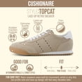 thumbnail image 3 of Cushionaire Topcat 100% Genuine Leather Suede Sneakers for Women, Lightweight Everyday Casual Womens Shoes with Retro Style and Cushioned Comfort, 3 of 23