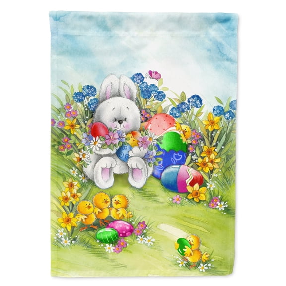 Easter Bunny and Eggs Garden Flag