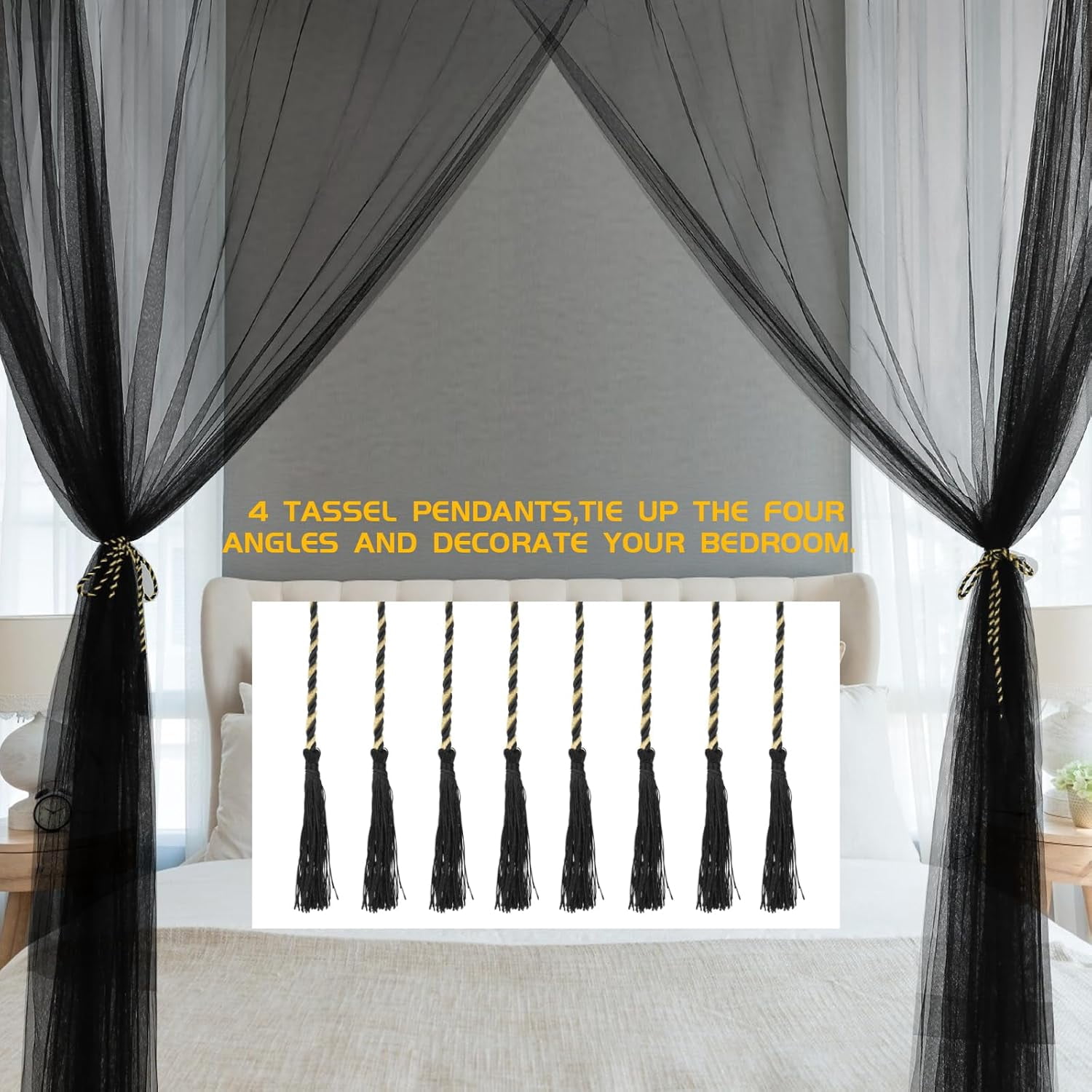 CAILDANL Mosquito Net Bed Canopy for Girls,King Canopy Bed Curtains Queen Size from Ceiling,Dome Mosquito Netting Bed Tent Twin Girls Canopy Bed Decor for Baby Crib,Kid Bed and Adult Beds (White)