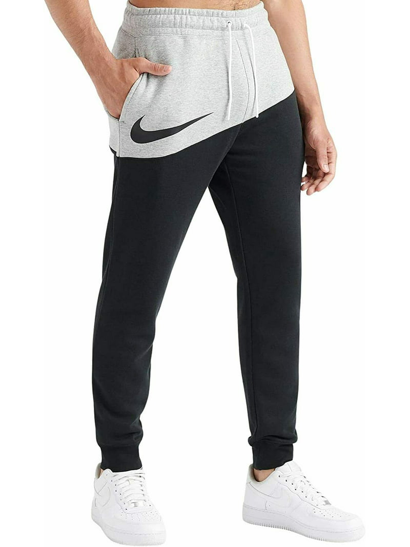 Nike NSW Swoosh Black/Grey Standard Fit Tapered Leg Size L - Walmart.com