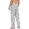 thumbnail image 6 of FREEAMG Bicycle Bike Print Pajama Pants for Men, Men's Separate Bottoms, Comfortable Lounge Pants, 6 of 7