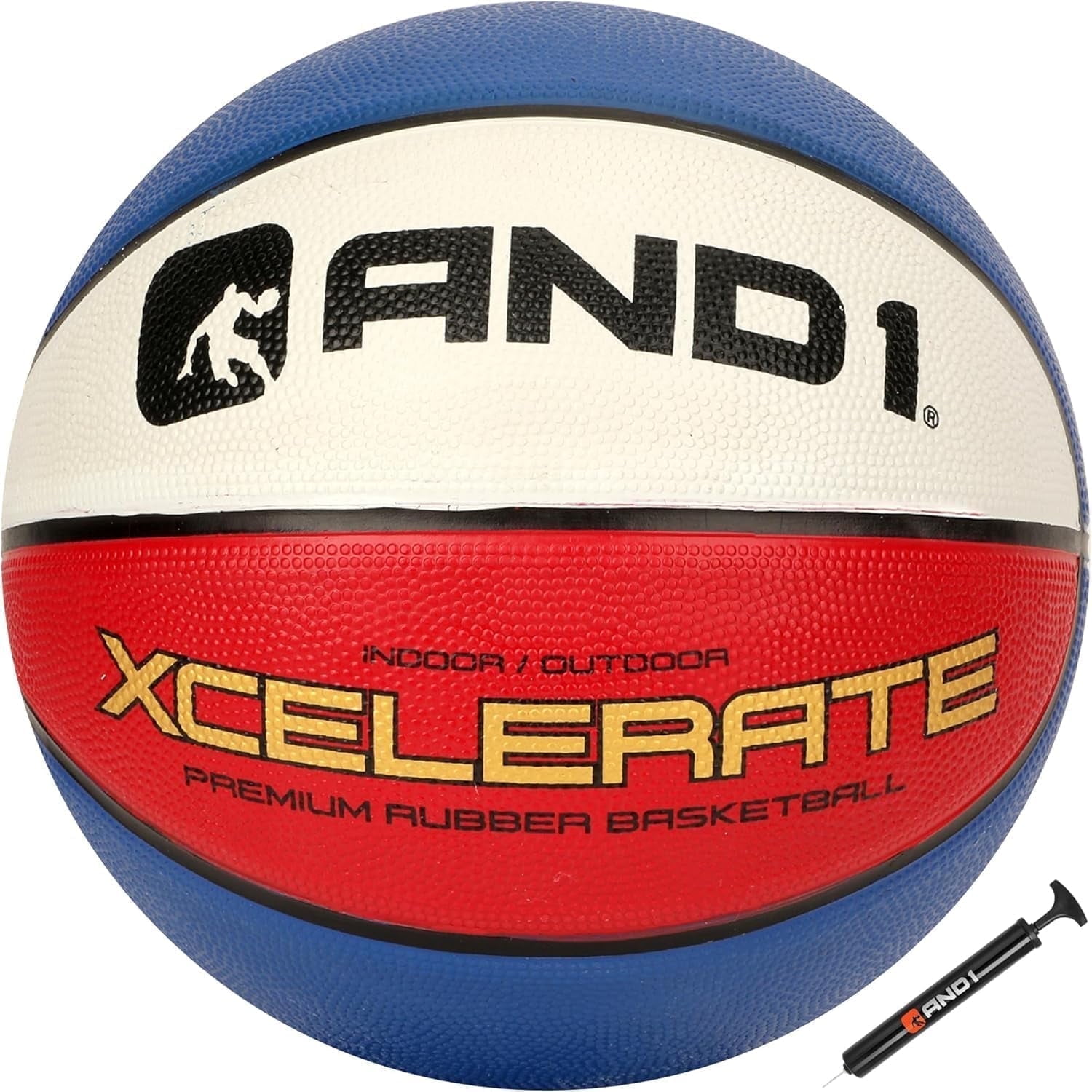 Tachikara SGB-7RC Rubber Recreational Basketball (Red and White