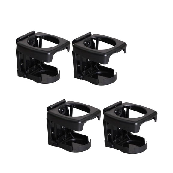 Ysyqkn 4Pcs Car Folding Fodable Drink Holder Boat Vehicle Can Cup Mugs Stand Black