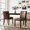 Brown/Faux Leather, variant on Firmoz Set of 2 Faux Leather Dining Chairs, Parson Modern Kitchen Chairs with Wood Legs, Brown