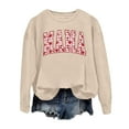 thumbnail image 5 of Valentine's Day Sweatshirt for Women 2026 Love Heart Graphic Pullover Crewneck Long Sleeve Tops Valentines Sweatshirt Beige L, 5 of 5