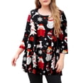 thumbnail image 1 of Charmo Haut Grande Taille pour Femmes Manches 3/4 Tunique Ample, 1 of 8
