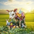 thumbnail image 3 of Easter Bunny Garden Stake Garden Easter Garden Stake Easter Decoration Retro Easter Bunny Easter Egg Garden Logo Outdoor Easter Decoration Easter Bunny Easter Egg Easter Lo Card Slot, 3 of 3