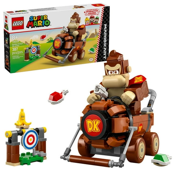 LEGO Super Mario: Mario Kart Donkey Kong & DK Jumbo - Collectible Toy Building Set for Kids, Boys and Girls, Ages 8+ - Nintendo Donkey Kong and Mario Kart Toy for Fans - Gift Idea - 72033, Includes 387 Pieces, Ages 8+