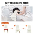 thumbnail image 6 of KFFKFF 100PCS Beige Spandex Stretchable Folding Solid Chair Covers, Foldable Wedding Banquet Decorations Slipcovers for Nuptials, Festive Occasions, 6 of 9