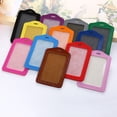 thumbnail image 2 of MasteelfCA 5pcs Vertical Style PU Leather ID Badge Holder Pass Pouch Case (Black), 2 of 3