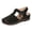 Black, variant on Fisherman Sandals for Women Splice T-Strap Closed Toe Cutout Slingback Walking Shoes Comfy Soft Sole Summer Wedges Black Size 9