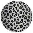 thumbnail image 3 of Leopard Print Pattern Soft Bedroom Round Area Rug, Washable Cute Nursery Circle Throw Mat, Non-Slip Contemporary Small Low Pile Floor Carpet for Dorm Bedside, 3 of 6
