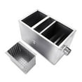 thumbnail image 2 of Stainless Steel 8LB Grease Trap Interceptor Oil Water Separator For Restaurant Kitchen Waste Water Treatment Tools ,Easy to Install, 2 of 6