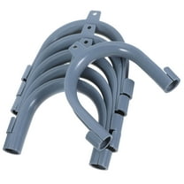 OUNONA U-Shape Pipe Card Tension Clips Grey Plastic for Space Saving and Durability 6Pcs