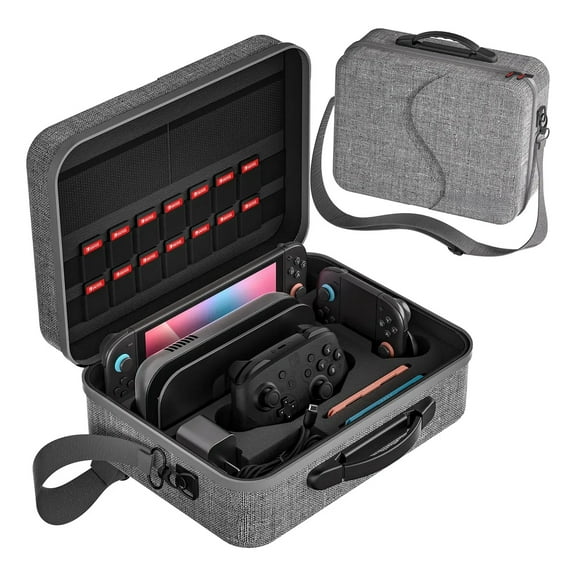 Large Capacity Carrying Case for Nintendo Switch 2, Hard Shell Portable Travel Bag for NS2 and 2 Pro Controllers