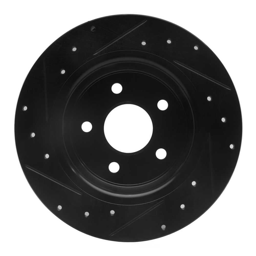 Dynamic Friction Company 633-80046R DFC Brake Rotor - Drilled And Slotted - Black