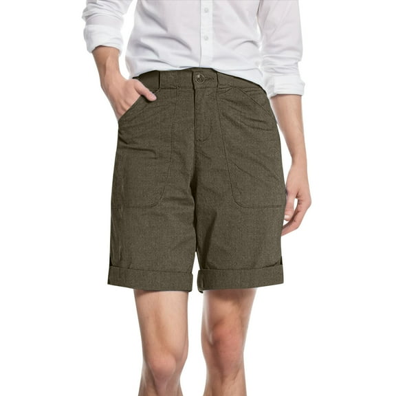 Bermuda Shorts for Women Trendy 2025 Comfy Summer Drawstring Elastic Waist Beach Pants Baggy Dressy Casual Womens Jorts with Pockets XS-2XL