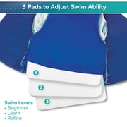 Aqua SwimSchool Grow-with-Me Swim Vest, Ages 3-6, 32-50 lbs, Blue