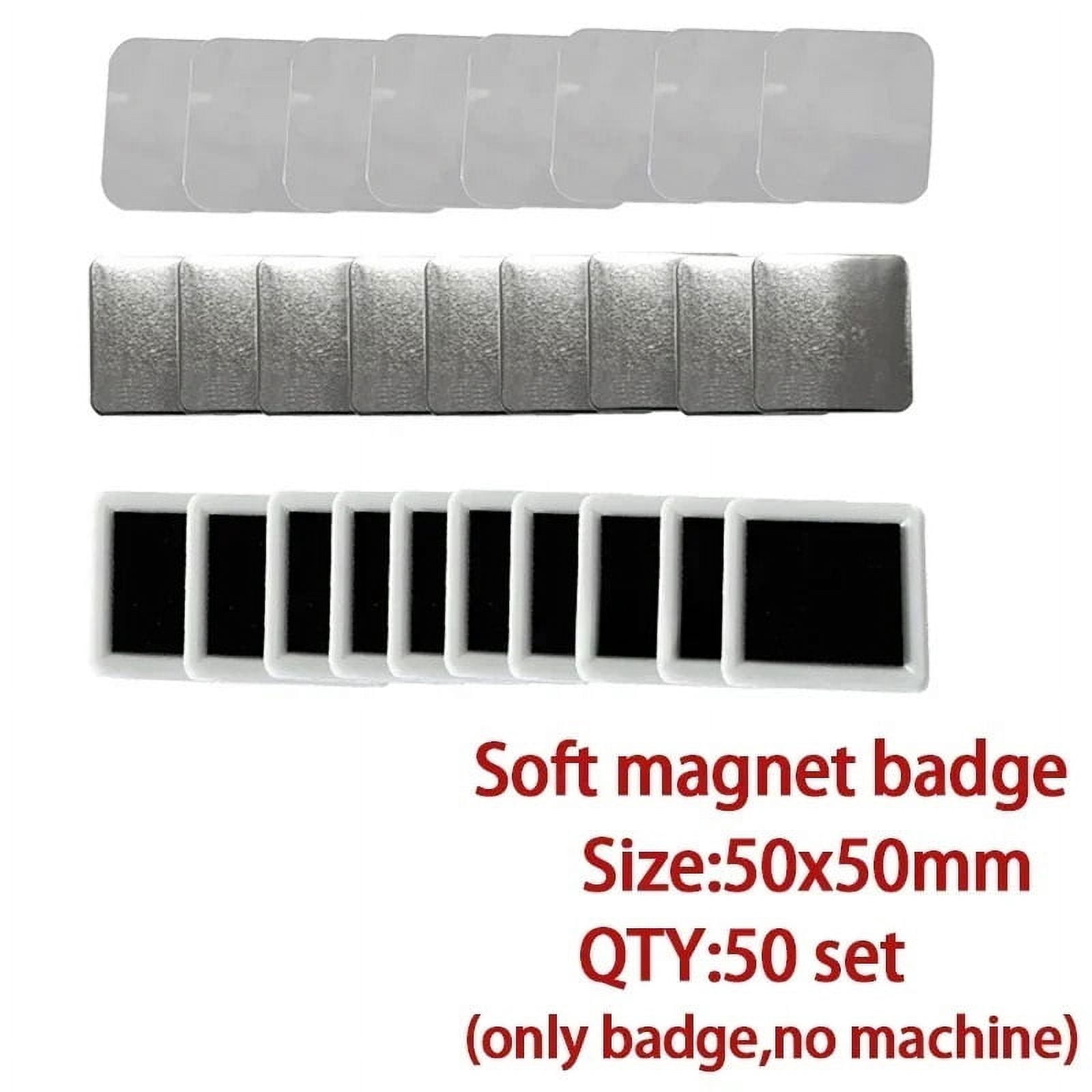 50x50mm Square Badge Button Maker Refrigerator Soft Magnet Making Blank Pin Button Badge ,Beginner-Friendly