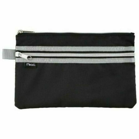 Five Star Mead 2 Zipper WR Focal Pencil Pouch - Black - New with box/tags