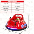 thumbnail image 3 of Gymax 12V Kids Ride on Bumper Car Remote Control w/ Flashing LED Light & Music Red, 3 of 9