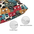 thumbnail image 3 of Pofeuu Different Cats 1 Print Polyester Microfiber Plush Pillowcases, Super Soft and Cozy Pillow Case Covers with Envelop Closure（Pillow core not included）-14"x20", 3 of 6