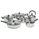 thumbnail image 1 of Juegos de utensilios de cocina, ollas y sartenes, sartén antiadherente de acero inoxidable con tapa de vidrio, olla de cocina para acampar, al, 1 of 9