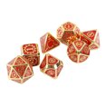 thumbnail image 1 of Dados para juegos de rol, 7 piezas, dados poliédricos con patrón de engranajes metálicos, dados de metal elaborados con cuidado, 1 of 14