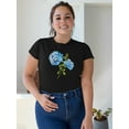 thumbnail image 2 of Blue Jasmine Flowers T-Shirt Women -Image by Shutterstock, Female XX-Large, 2 of 4