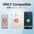 thumbnail image 2 of IBAOLEA Designed for iPhone 12 Pro Max Case, Waterproof Built-in Screen Protector, Shockproof Full Body Cover Rugged Case for iPhone 12 Pro Max 6.7”, Black/Clear Black/Cear -, 2 of 8
