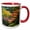 Red/White, variant on 3drose, Oregon, Portland. Wooden Bridge, Japanese Garden - Us38 Bja0651 - Jaynes Gallery, 11oz Two-tone Green Mug