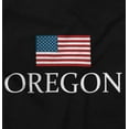 thumbnail image 2 of Oregon Pride American Flag OR USA Plus Size Crewneck Graphic Tee Shirt Brisco Brands 2X, 2 of 5
