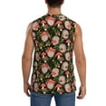 thumbnail image 4 of Lsque Edgehog and Mushrooms Print Men's Cotton Blend Sleeveless Muscle Shirts (S-3XL)- Moisture Wicking, Odor Protection, UPF 30+,X-Large, 4 of 8