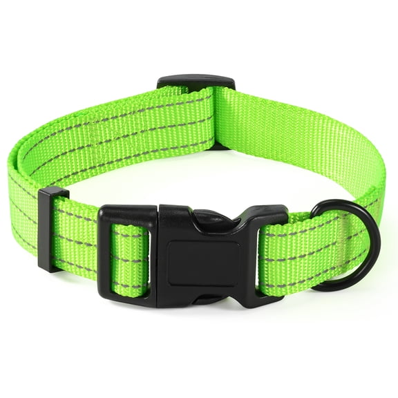 Mile High Life Dog Collar | Nylon Reflective Dog Collars | Light Weight Puppy Collars | Lime Dog Collars for Small Dogs