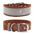 thumbnail image 1 of AMERTEER Pet Reflective Rhinestone Suede Dog Collar for Medium and Large Dogs Navy Blue, 1 of 4